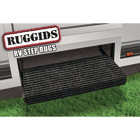 PREST-O-FIT Ruggids RV Step Rug, 23 in. Wide, Black 2-0420